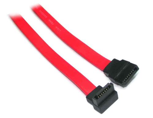 SATA Cable with 1 straight & 1 R/A Plug, Length 100cm 